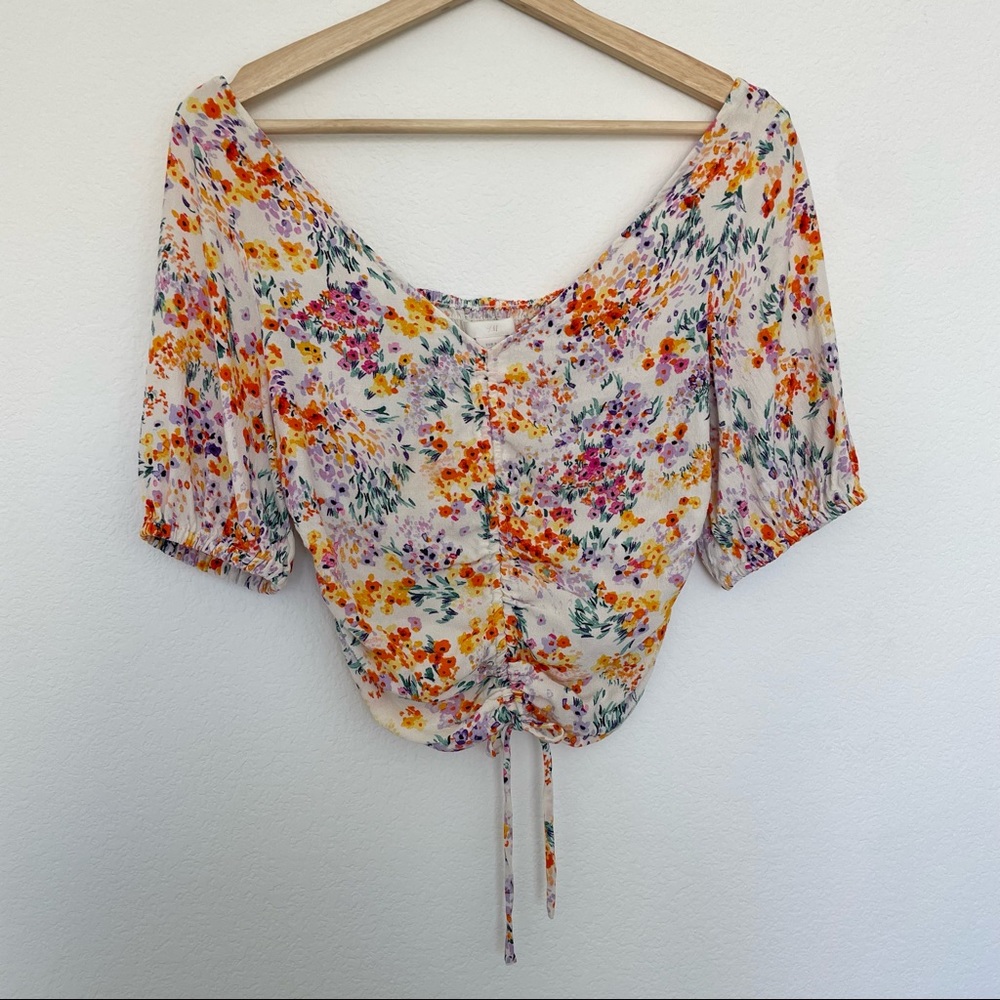 H&M Floral Crop Top - Small